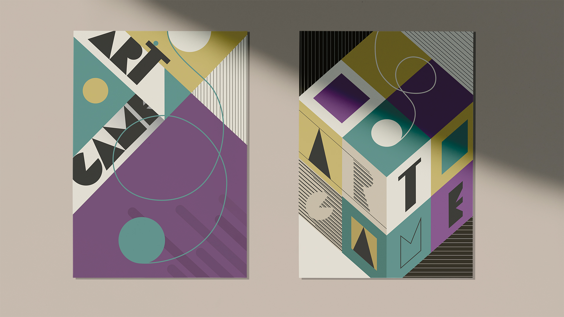 Two Art Game posters displayed side by side