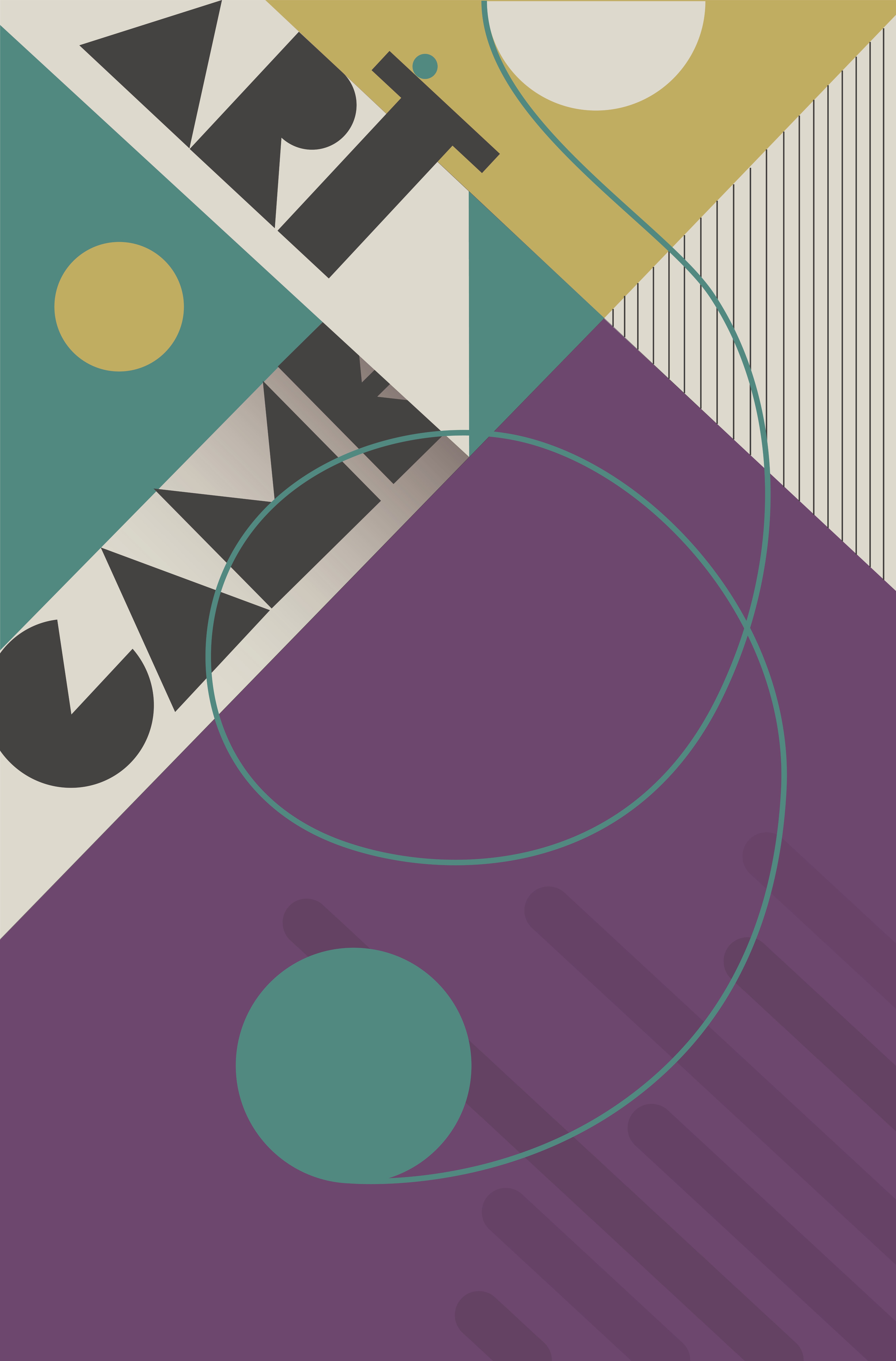 Art Game isometric cube poster