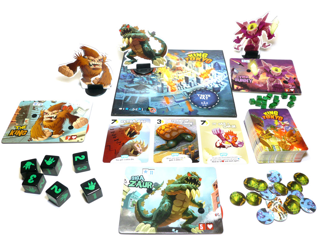 King of Tokyo original board game components