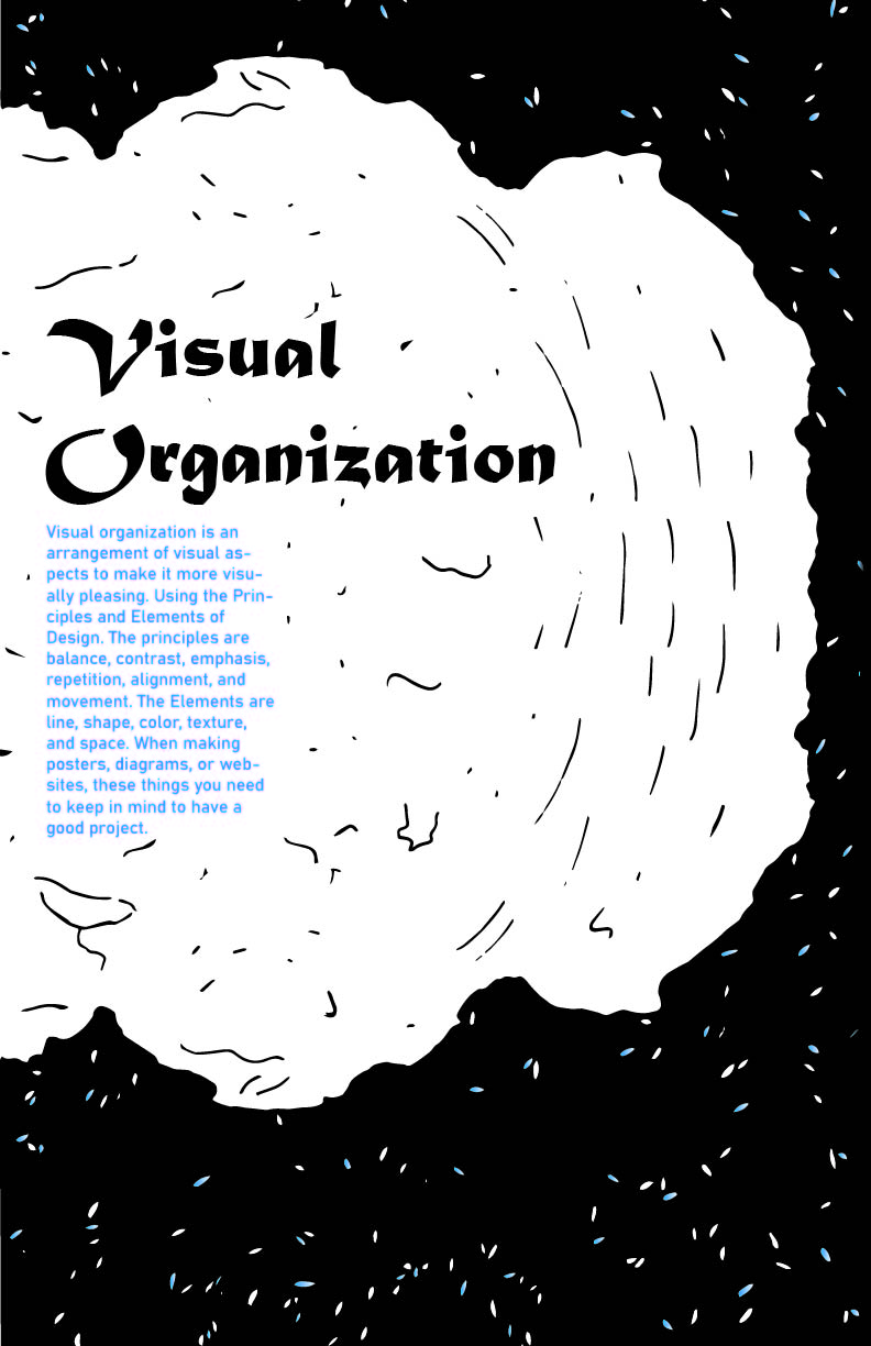Student poster — night sky theme with blue accents