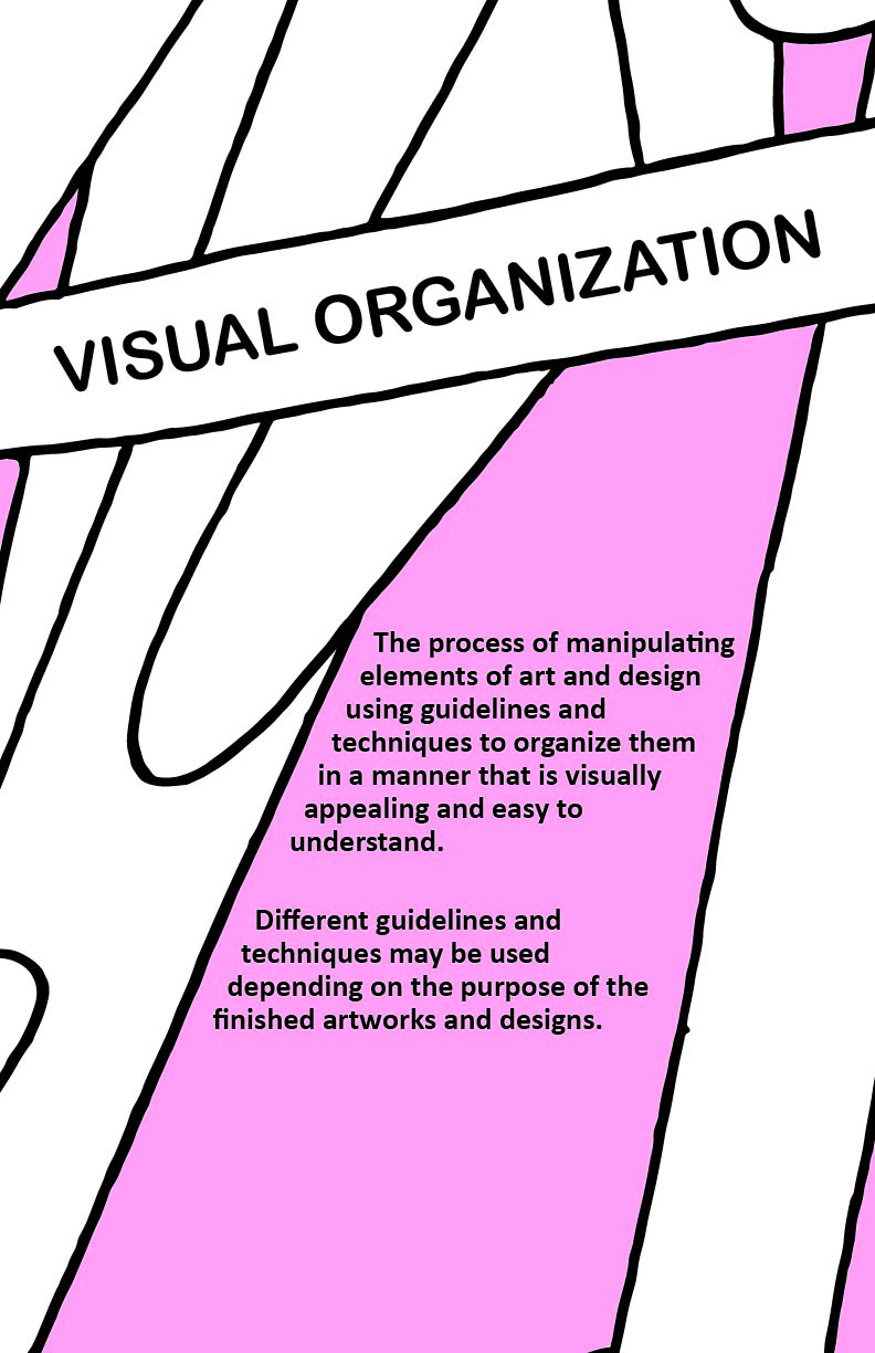 Student poster — pink abstract composition