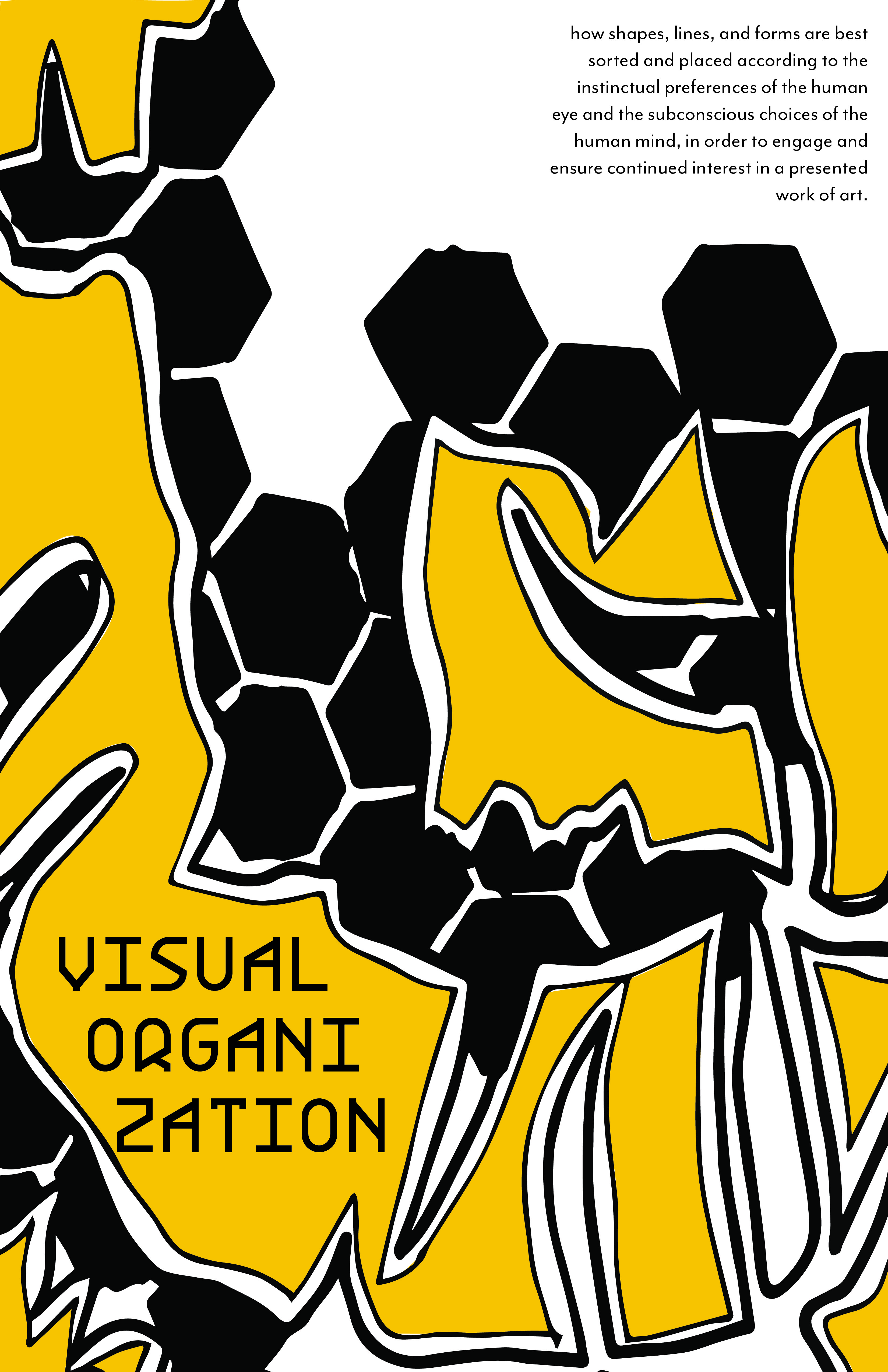 Student poster — yellow geometric composition
