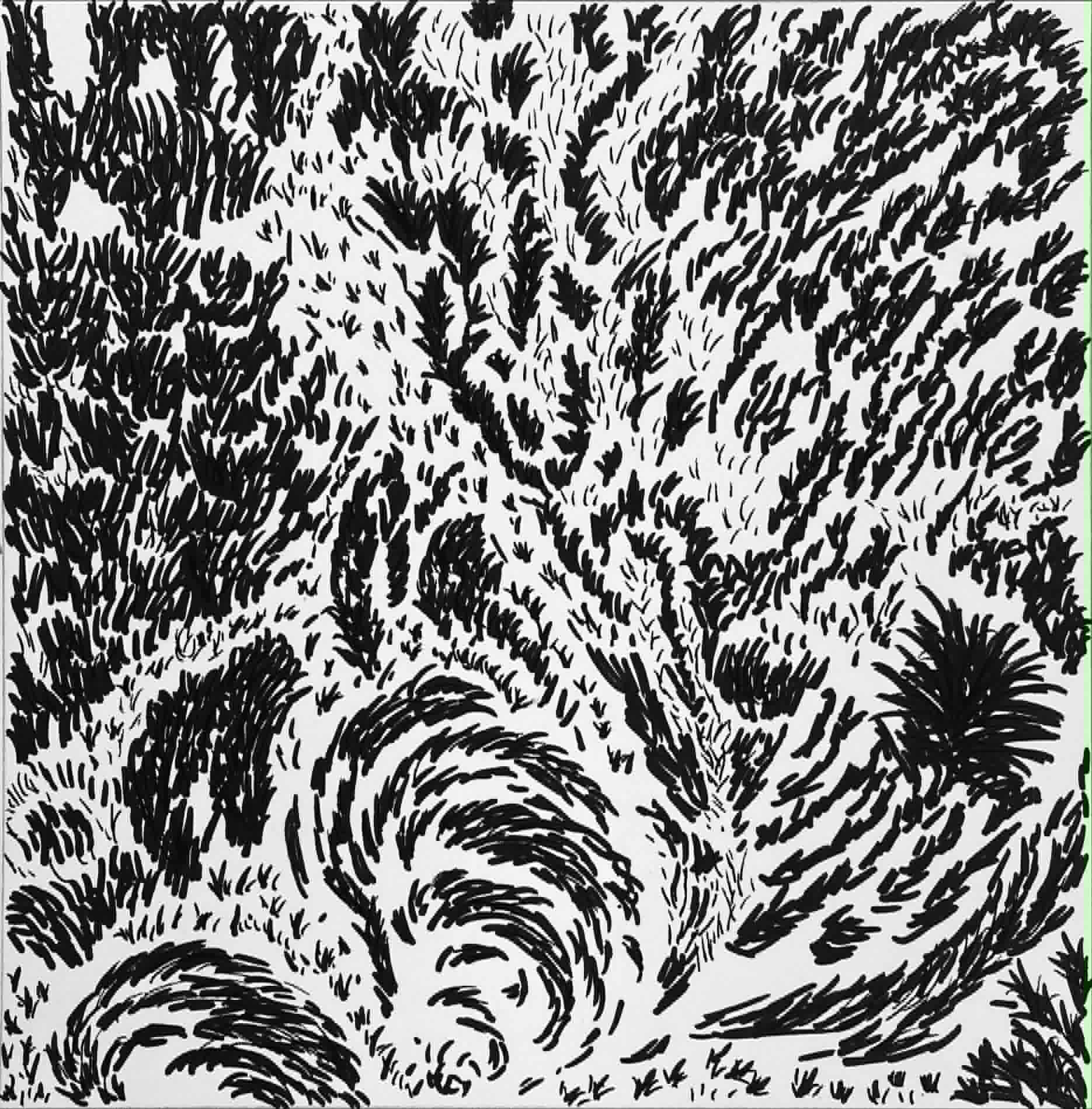 Student texture composition — organic swirl pattern